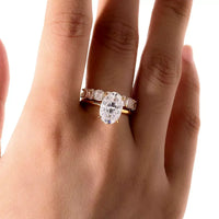 Moissanite Ring Alessia - 4.5ct Sterling Silver 2-Piece Set Women's Ring Velanci