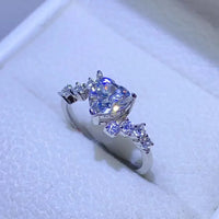Ring Giulietta - 1 Carat Moissanite, Sterling Silver Sparkle Women's Ring Velanci