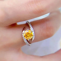 Moissanite Ring Alessia - 1 Carat, Sterling Silver Women's Ring Velanci