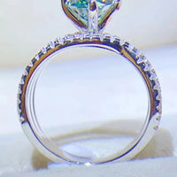 Ring Giovanna - 1ct Moissanite Sterling Silver Ring Women's Ring Velanci