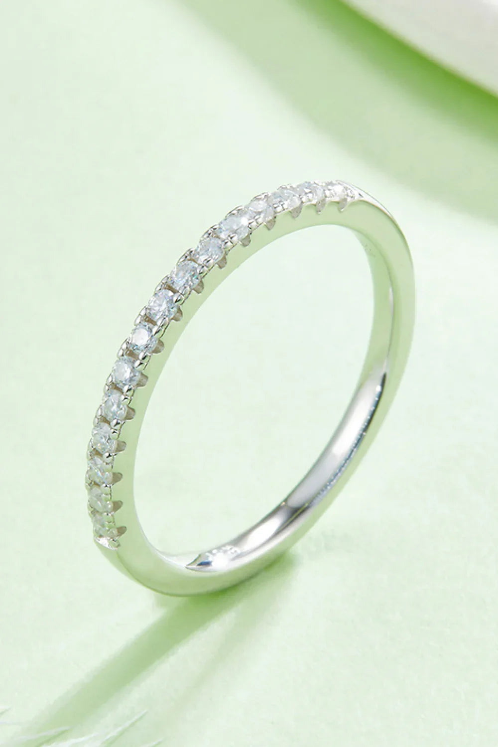 Moissanite Ring Giulia - Half-Eternity Arc Sparkle Women's Ring Velanci