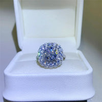 Moissanite Sterling Ring Giulia - Coastal Sparkle, 2 Carat Women's Ring Velanci