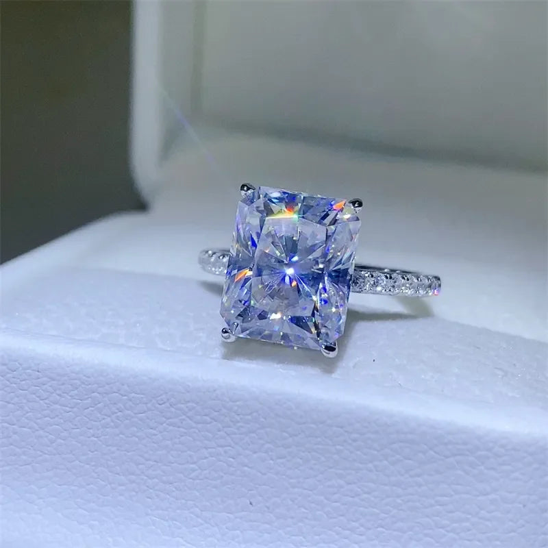 Ring Isabella - 5 Carat Sterling Silver Moissanite Women's Ring Velanci