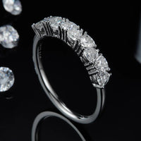 1 Carat Moissanite Half-Eternity Ring Alessia - Classic Women's Ring Velanci