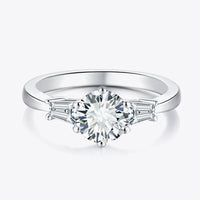 Ring Isabella - 1ct Moissanite Pt-Plated Center Solitaire Women's Ring Velanci