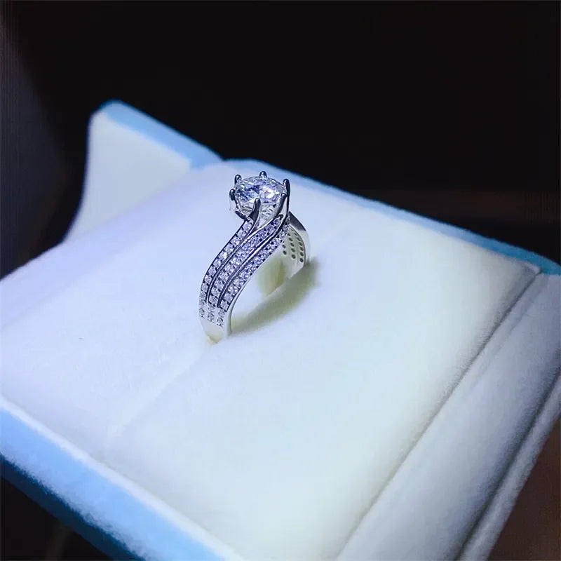 1 Carat Moissanite Ring Valentina - Coastal Brilliance Women's Ring Velanci