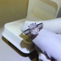 3 Carat Moissanite Sterling Ring Isabella - Coastal Sparkle Women's Ring Velanci