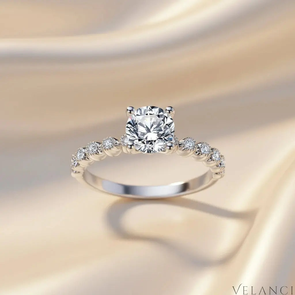 Ring Giulia - 1ct Moissanite in 4-Prong Sterling Silver Velanci