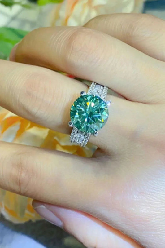 Moissanite Ring Chiara - Dazzling 5 Carat Wide Band Women's Ring Velanci