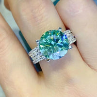 Moissanite Ring Chiara - Dazzling 5 Carat Wide Band Women's Ring Velanci