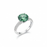 Ring Giovanna - 5 Carat Moissanite Platinum-Plated Silver Women's Ring Velanci