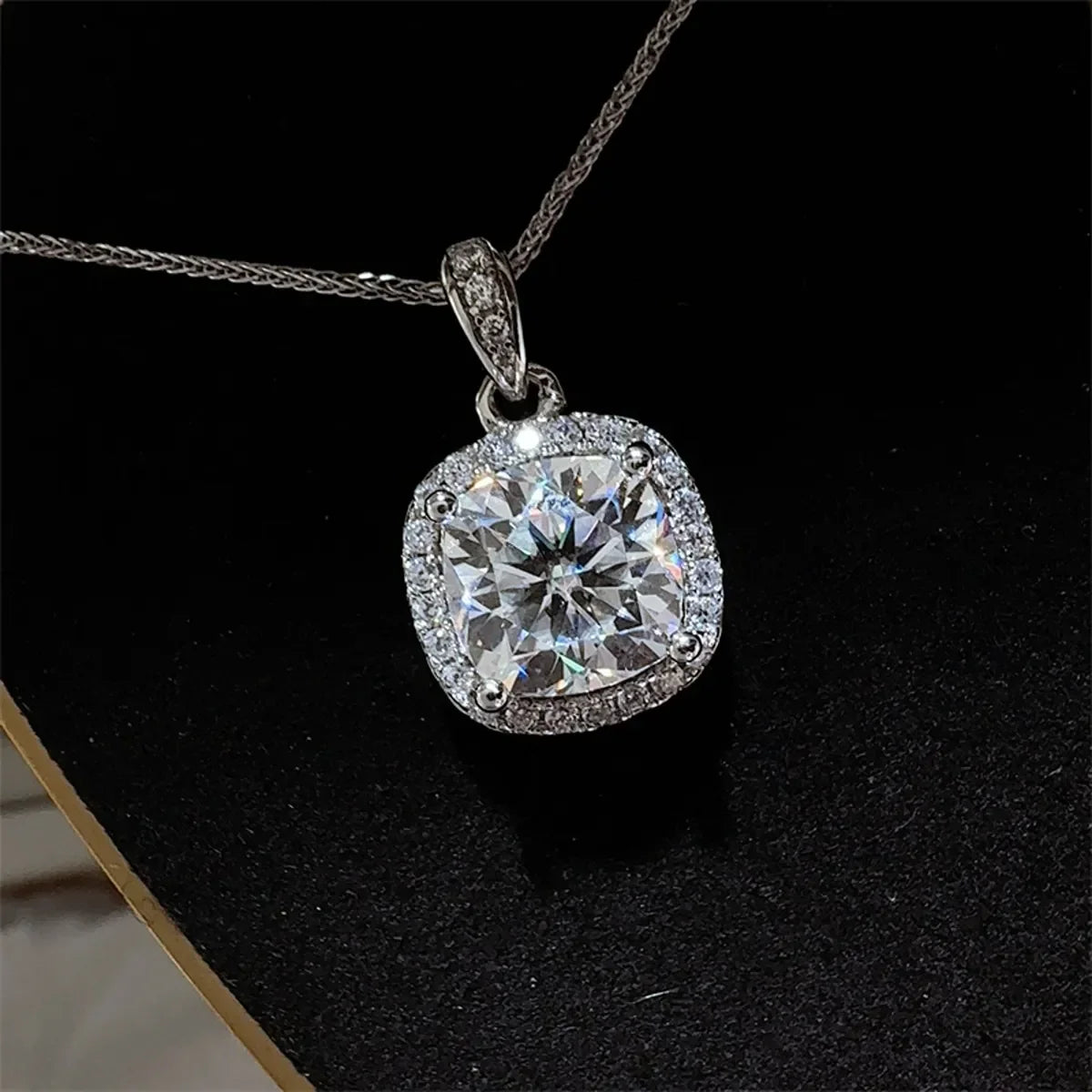 5 Carat Moissanite Sterling Silver Necklace Velanci