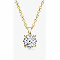 Minimalist Sterling Silver Moissanite Necklace - 1ct Sparkle Velanci