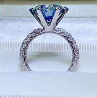 Anello Giulia - 5 Carat Moissanite Sterling Silver Shine Women's Ring Velanci
