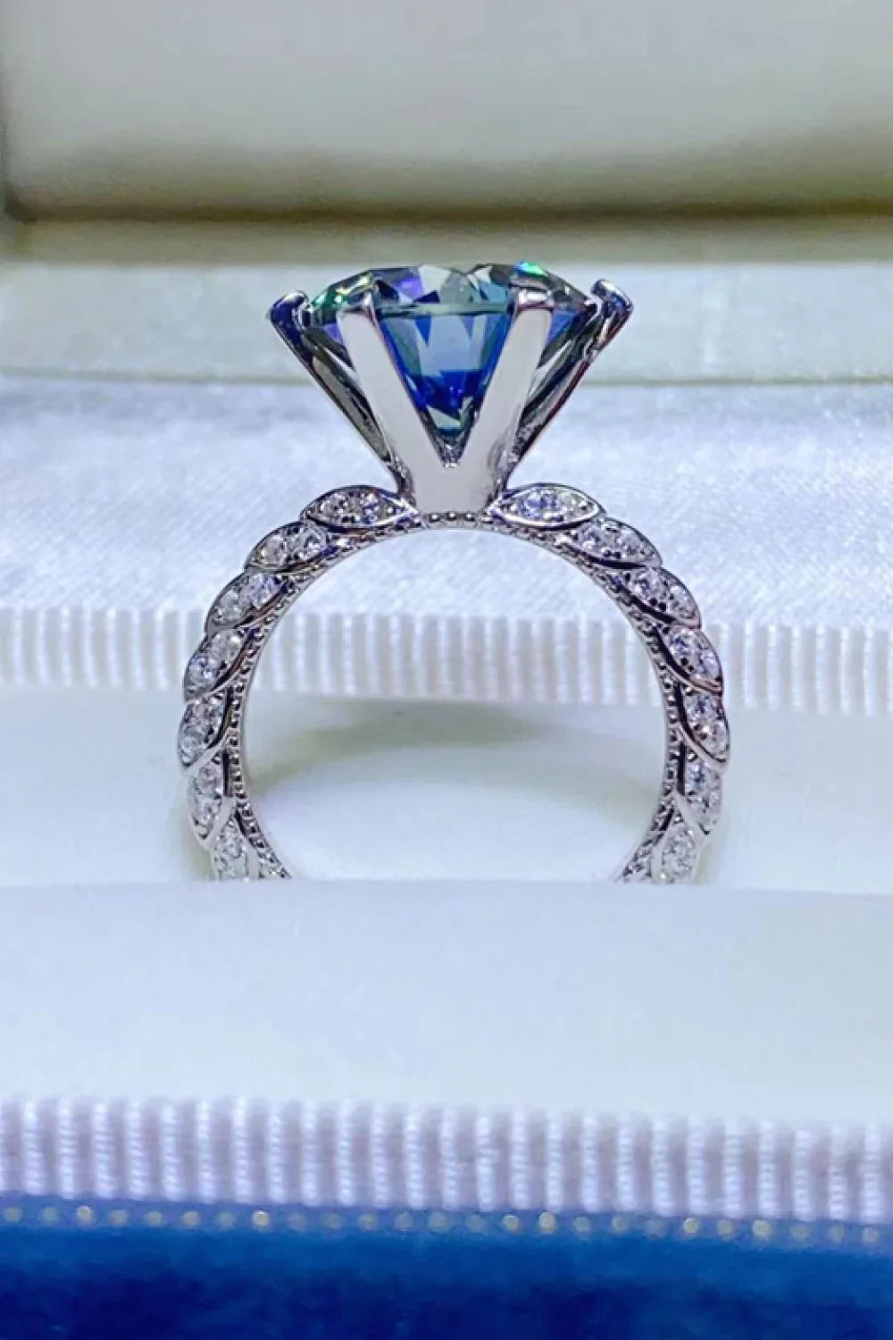 Anello Giulia - 5 Carat Moissanite Sterling Silver Shine Women's Ring Velanci