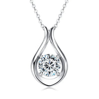 2 Carat Moissanite Necklace - Gold Plated Sterling Silver Velanci