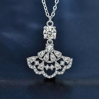 Sterling Silver Moissanite Pendant Necklace - 0.5ct Velanci