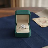 1 Carat Moissanite Flower Ring Sofia - Petal Halo Shine Women's Ring Velanci