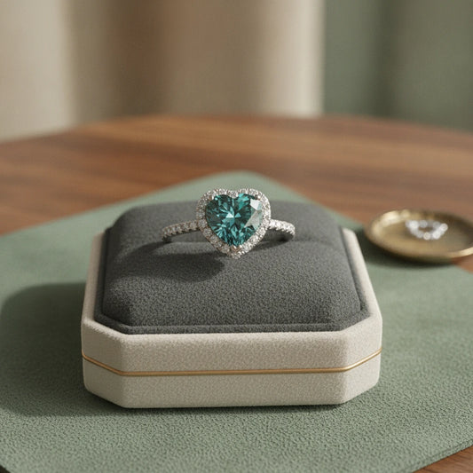 1 Carat Moissanite Heart Ring Bianca - Tarnish-Resistant Women's Ring Velanci