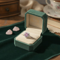 1 Carat Moissanite Heart Ring Giulia - SterlingSilver Shine Women's Ring Velanci