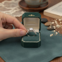 1 Carat Moissanite Ring Giovanna - Crown Setting Sparkle Women's Ring Velanci