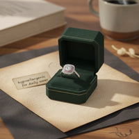 1 Carat Moissanite Ring Giulia - Sterling Silver Halo Women's Ring Velanci