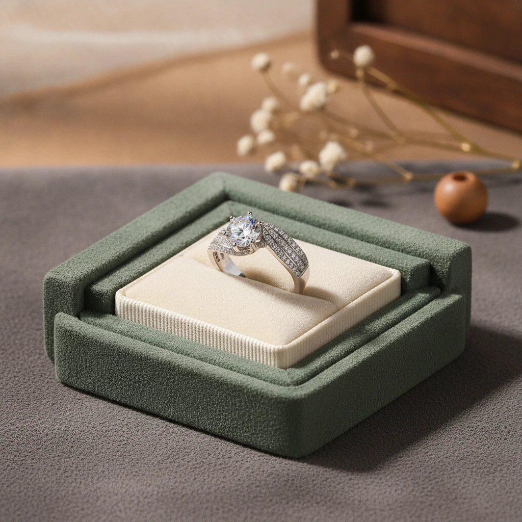 1 Carat Moissanite Ring Valentina - Coastal Brilliance Women's Ring Velanci