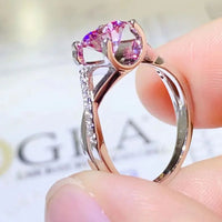 Ring Giulia - Crisscross 1 Carat Moissanite Band Shine Women's Ring Velanci