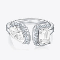 1-ct Moissanite Ring Bianca - Platinum-Plated D Color VVS1 Women's Ring Velanci