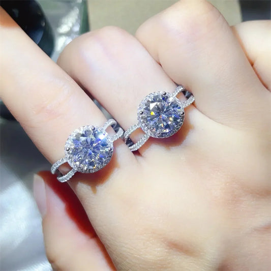 Ring Alessia - Platinum Plated 2 Carat Moissanite Center Women's Ring Velanci
