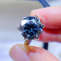 Anello Giulia - 5 Carat Moissanite Sterling Silver Shine Women's Ring Velanci