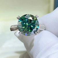 Ring Giovanna - 5 Carat Moissanite Platinum-Plated Silver Women's Ring Velanci