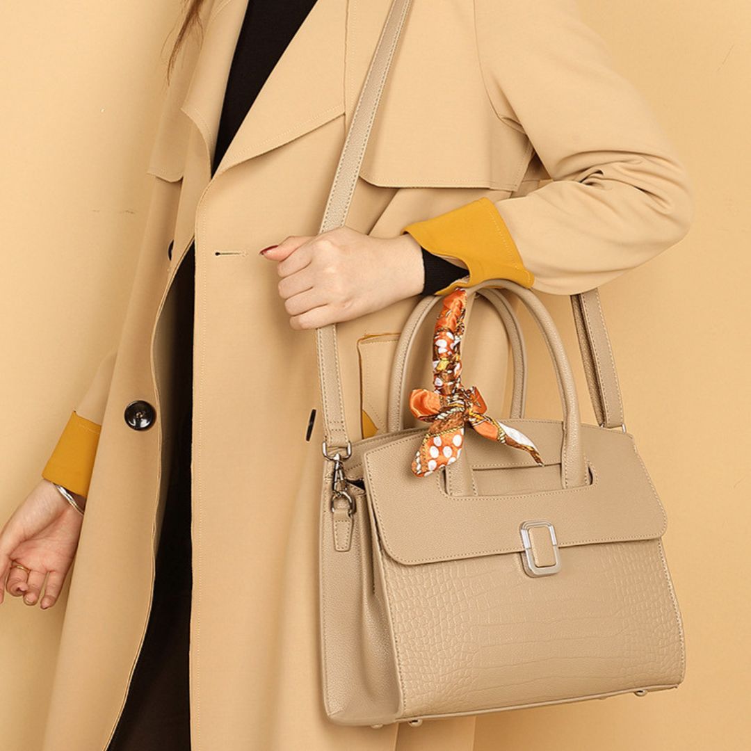 Velanci Sable Éclat Leather Handbag