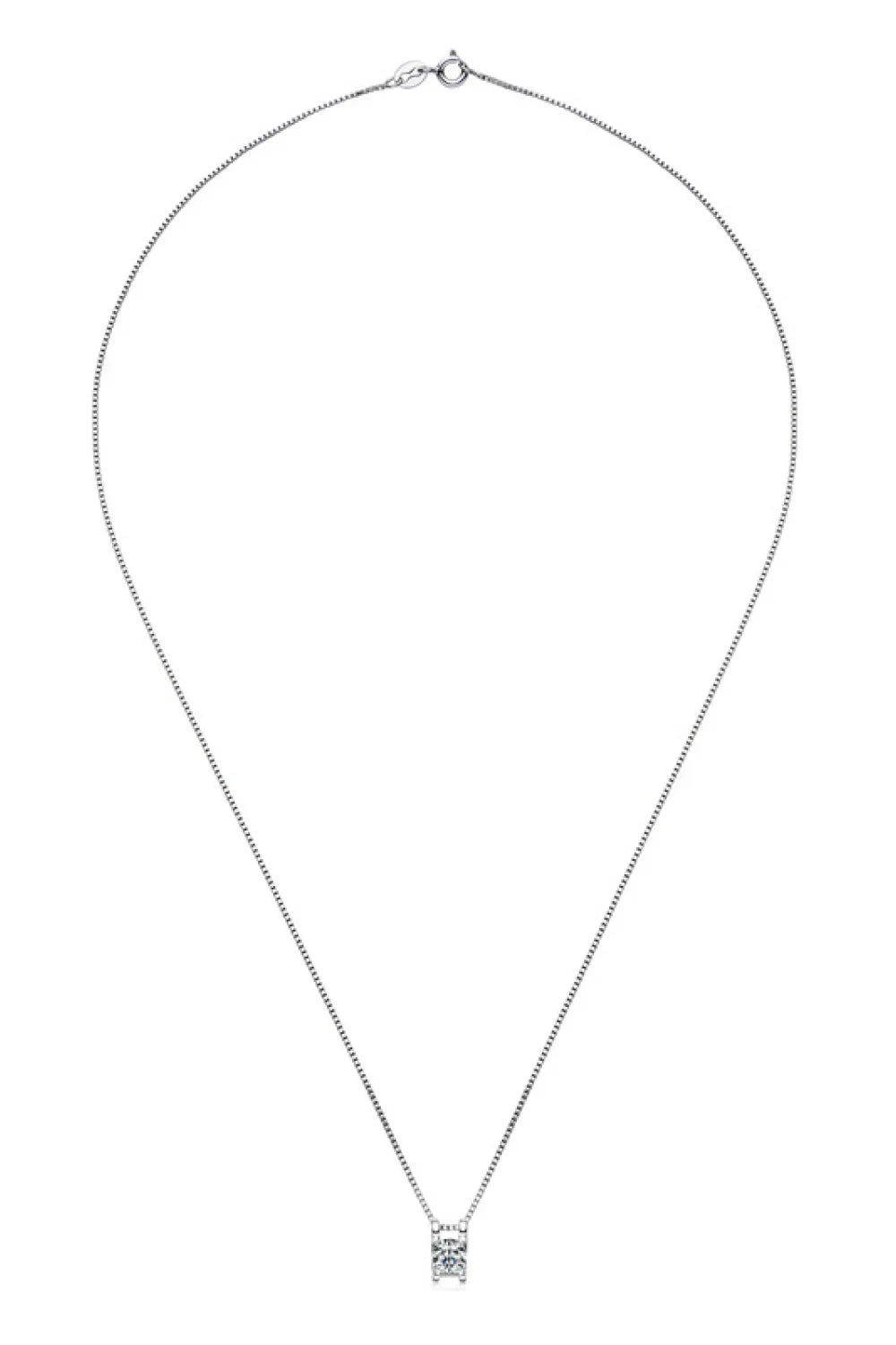 Moissanite Sterling Silver Necklace - Coastal Sparkle Velanci