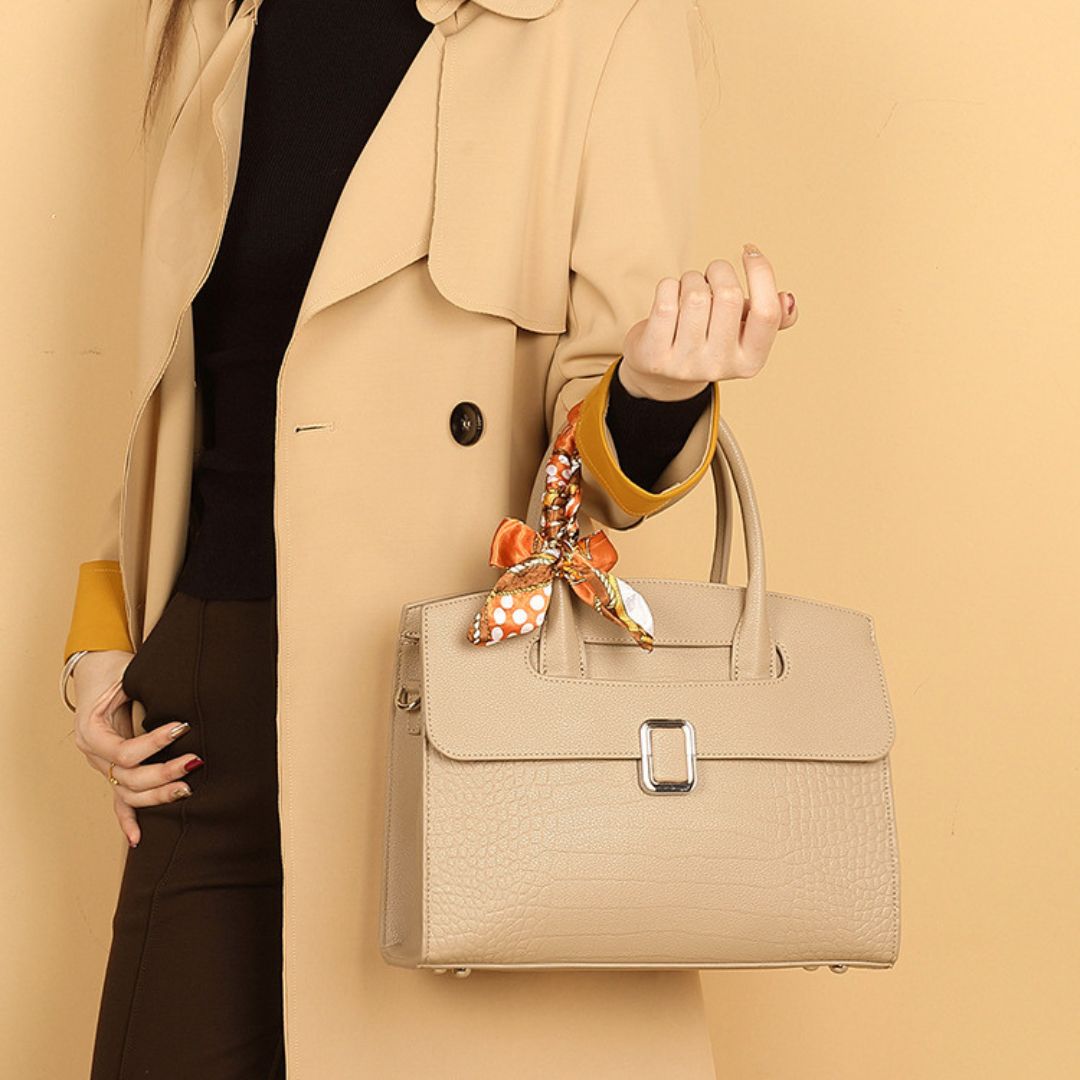 Velanci Sable Éclat Leather Handbag