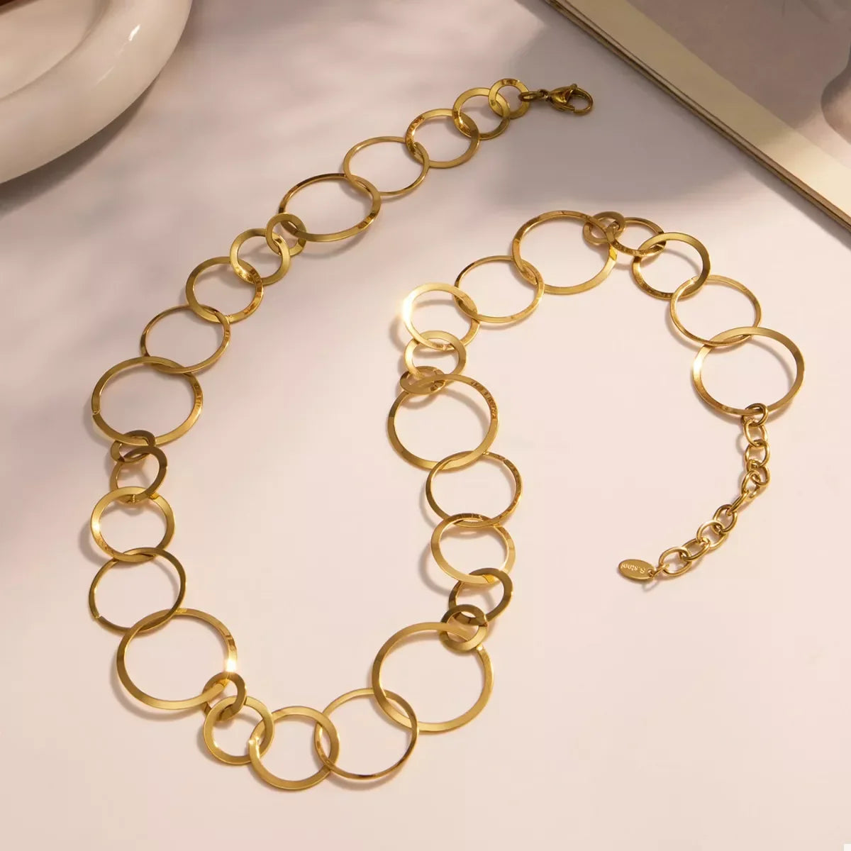 Chain Link Necklace - 18K Gold-Plated Coastal Glam Velanci