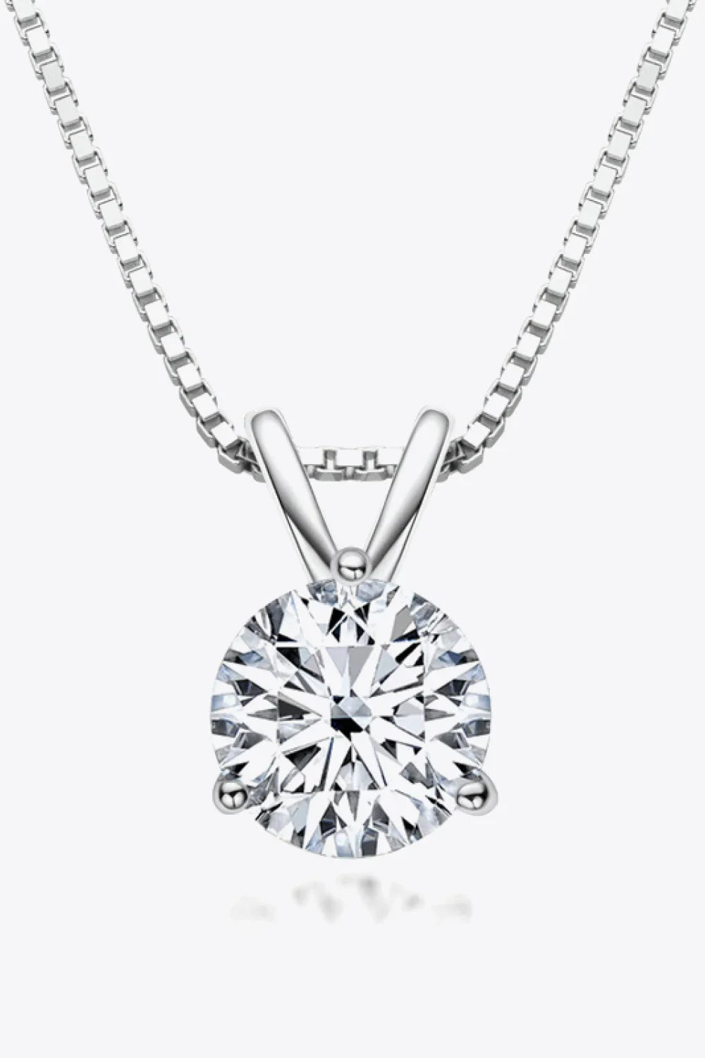 Coastal 1 Carat Moissanite Pendant Necklace - Minimalist Velanci