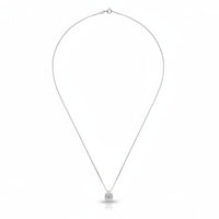 Platinum-Plated Moissanite Necklace - Coastal Minimalist Velanci