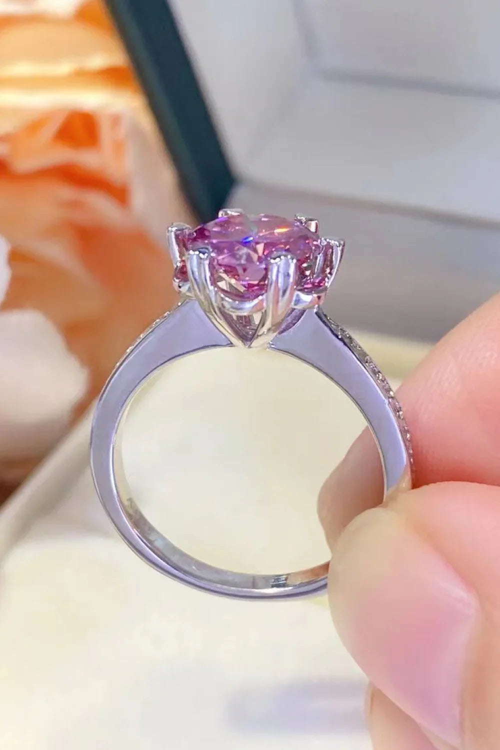 Ring Chiara - 2 Carat Moissanite Sterling Silver Brilliance Women's Ring Velanci