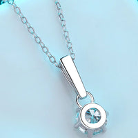 Minimalist 1 Carat Moissanite Necklace - Sterling Silver Velanci