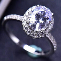 2 Carat Minimalist Moissanite Ring Alessia - Halo Shine Women's Ring Velanci