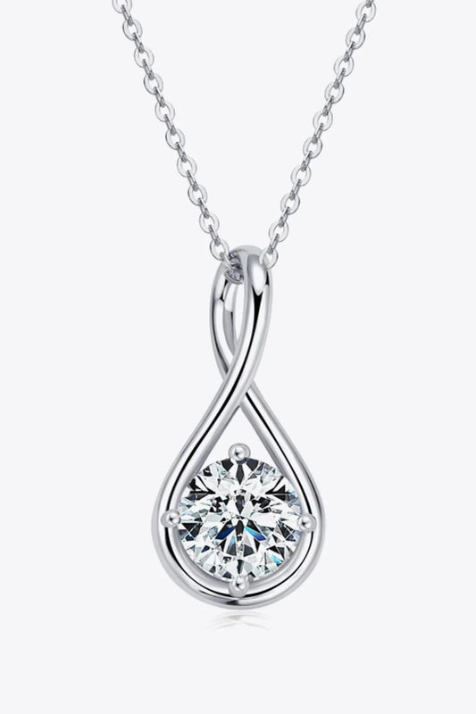 2 Carat Moissanite Sterling Silver Necklace - Minimalist Velanci
