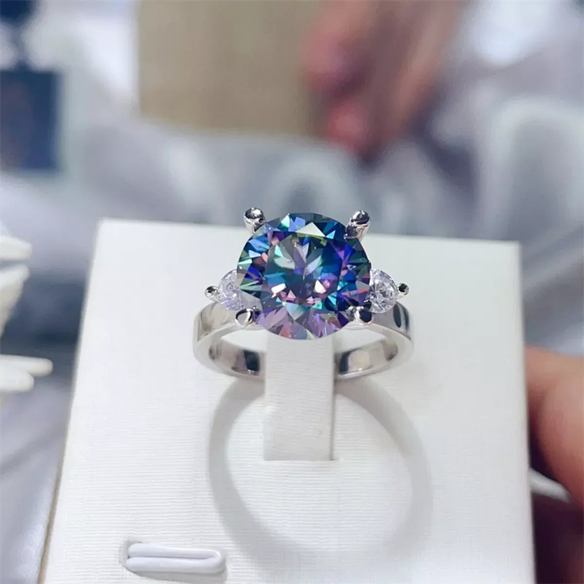 5 Carat Moissanite Sterling Ring Giovanna - Coastal Sparkle Women's Ring Velanci