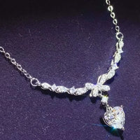 1 Carat Sterling Silver Moissanite Necklace - Minimal Shine Velanci