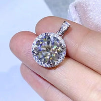 10 Carat Moissanite Platinum-Plated Necklace Velanci