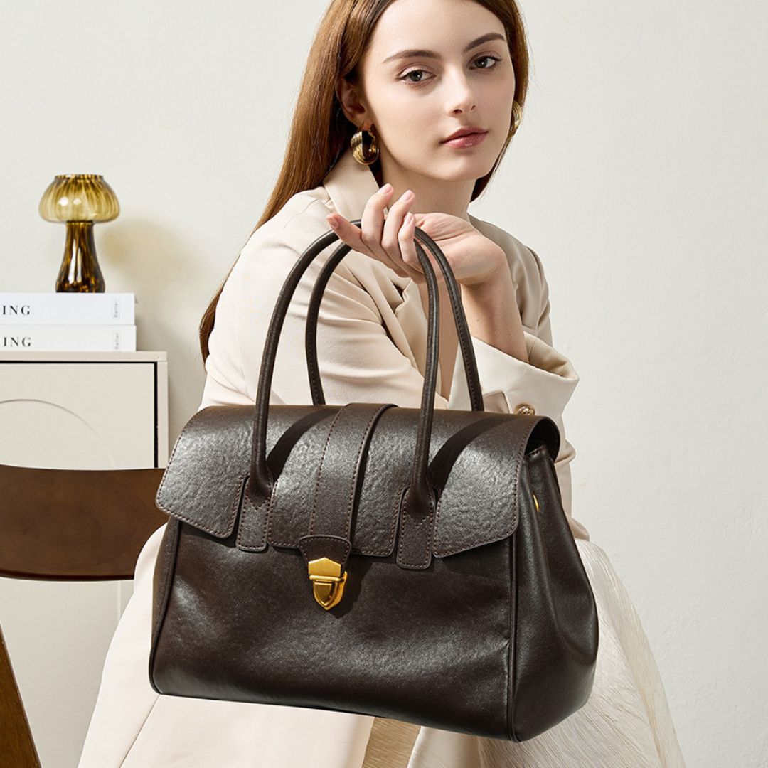Velanci Dorée Luxe Leather Handbag