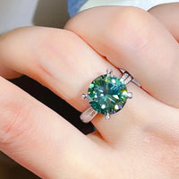 Ring Giovanna - 5 Carat Moissanite Platinum-Plated Silver Women's Ring Velanci