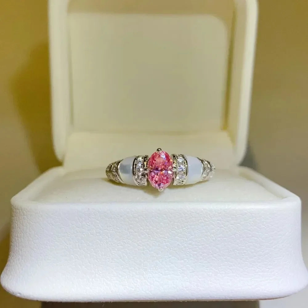 Ring Alessia - 1 Carat Moissanite Sterling Silver Ring Women's Ring Velanci