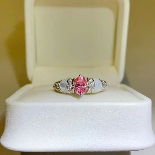 Ring Alessia - 1 Carat Moissanite Sterling Silver Ring Women's Ring Velanci