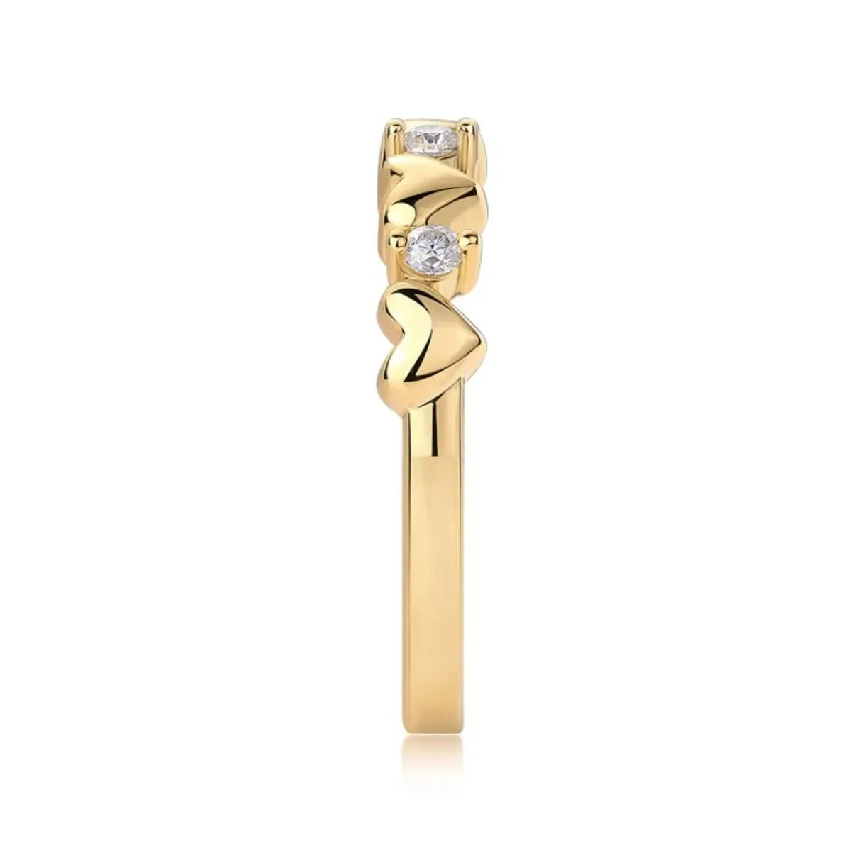 Sterling Silver Moissanite Heart Ring Giulia - Sparkle Women's Ring Velanci